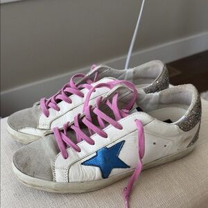 Golden Goose Sneakers with Blue Star
